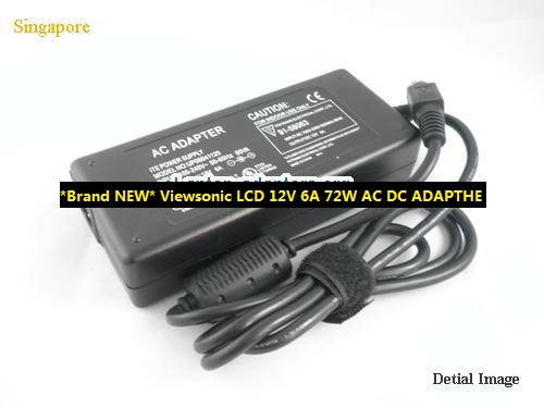 *Brand NEW* Viewsonic LCD JS-12060-3K GZCX12500A DTV-173 CX-12-62 12V 6A 72W AC DC ADAPTE POWER SUPPLY